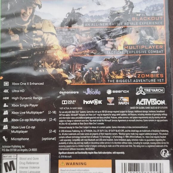 Microsoft Xbox One Call of Duty Black Ops 4 4K Ultra HD HDR Original Game Disk - Picture 13 of 16